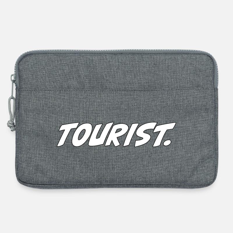 Tourist! – Lustiger Reise Spruch - Laptoptasche 13" - Grau meliert