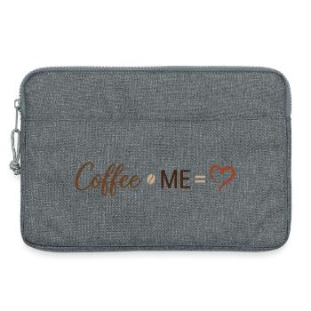 Coffee & Me - Liebe zum Kaffee Design - Laptoptasche 13" - Grau meliert - Vorne