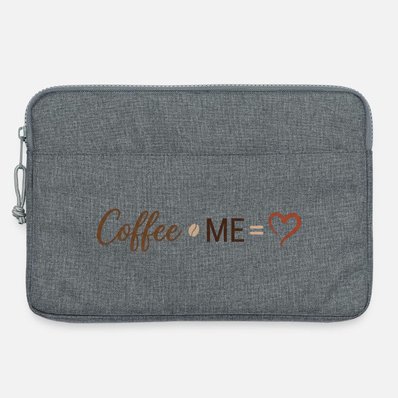 Coffee & Me - Liebe zum Kaffee Design - Laptoptasche 13" - Grau meliert