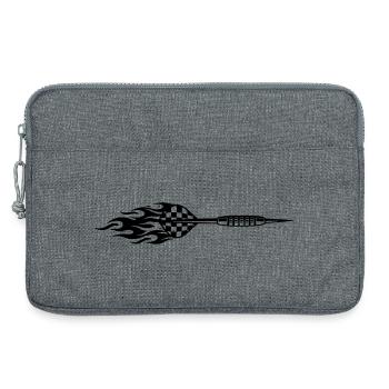 Dartpfeil Symbol Feuer - Laptoptasche 13" - Grau meliert - Vorne