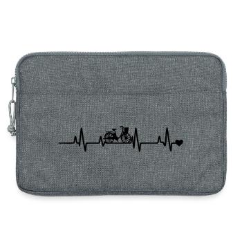  Fahrrad Radfahrer - Laptoptasche 13" - Grau meliert - Vorne