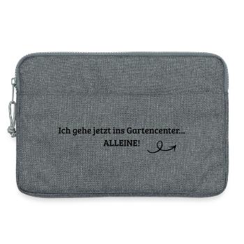 Lustiges Gartencenter Spruch T-Shirt  - Laptoptasche 13" - Grau meliert - Vorne