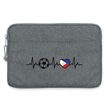 Philippines Football Heartbeat Philippines - Sacoche pour ordinateur portable 13 pouces - gris chiné - Devant