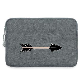 Flèche - Sacoche pour ordinateur portable 13 pouces - gris chiné - Devant