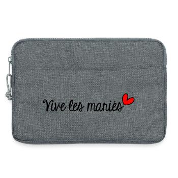 GERADE VERHEIRATET. Junggesellinnenabschied. VALENTINSTAG. PAAR - Laptoptasche 13" - Grau meliert - Vorne