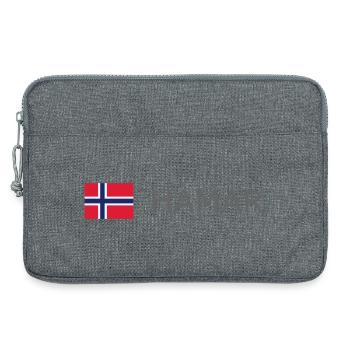 Drapeau de la Norvège - Hamar - Norge - Norwegen - Sacoche pour ordinateur portable 13 pouces - gris chiné - Devant