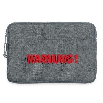 Warning - Modernes Statement Design - Laptoptasche 13" - Grau meliert - Vorne