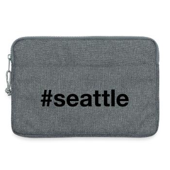SEATTLE Hashtag Grunge - Laptop bag 13" - heather grey - Front