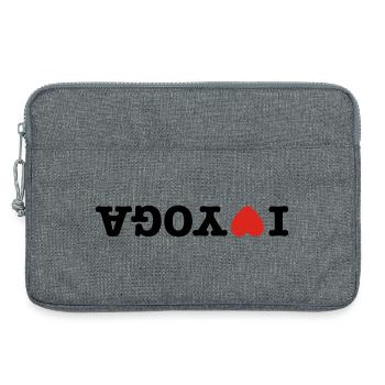 j'aime le yoga - Sacoche pour ordinateur portable 13 pouces - gris chiné - Devant