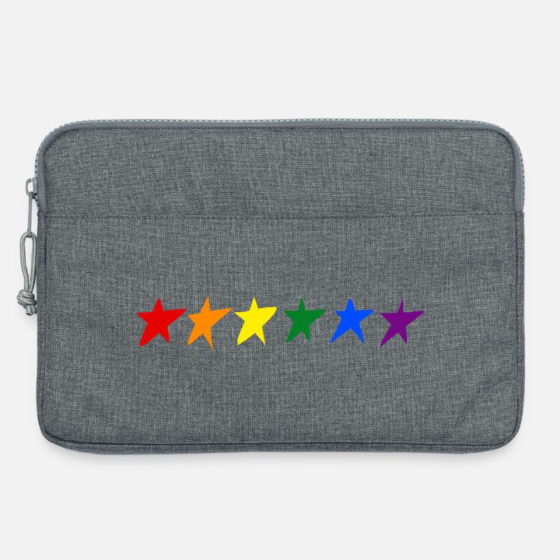 STERNE MIT LGTB-FARBEN - Laptoptasche 13" - Grau meliert