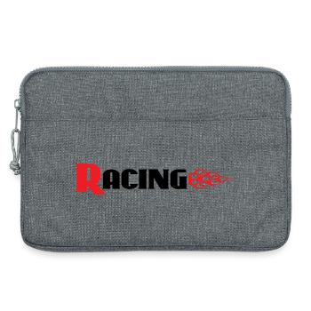 Racing Graphic With Flames - Car Auto Bike Decals - Laptop bag 13" - heather grey - Front