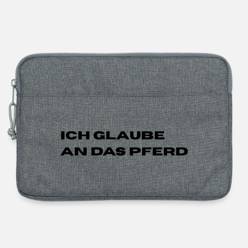 Ich glaube an das Pferd - Laptoptasche 13" - Grau meliert