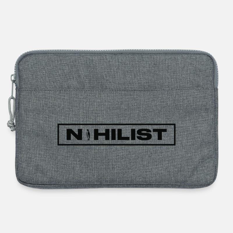 NIHILIST_PENGUIN_DARK - Laptoptasche 13" - Grau meliert