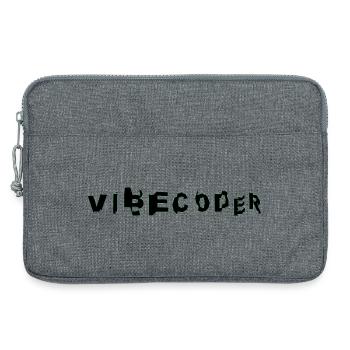 VibeCoder Glitch Neon - Laptoptasche 13" - Grau meliert - Vorne