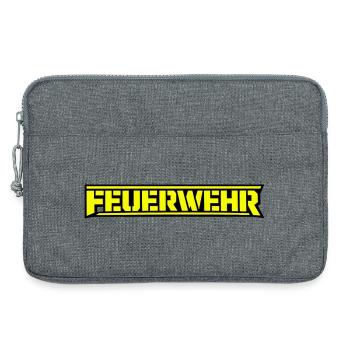 Feuerwerk Neon Schriftzug - Laptoptasche 13" - Grau meliert - Vorne