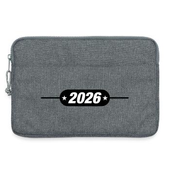 2026 Jahr - Laptoptasche 13" - Grau meliert - Vorne