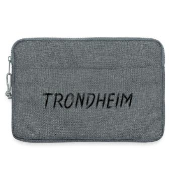 Trondheimer Schrift Pinsel Schwarz - Laptoptasche 13" - Grau meliert - Vorne