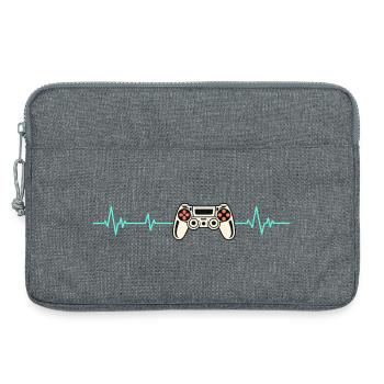 Herzschlag Gaming-Controller - Laptoptasche 13" - Grau meliert - Vorne
