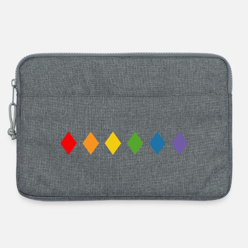 Regenbogen Rhombus - Laptoptasche 13" - Grau meliert