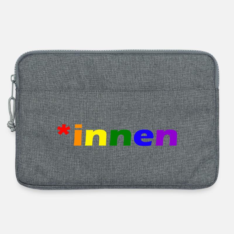 *innen Gendern - Laptoptasche 13" - Grau meliert