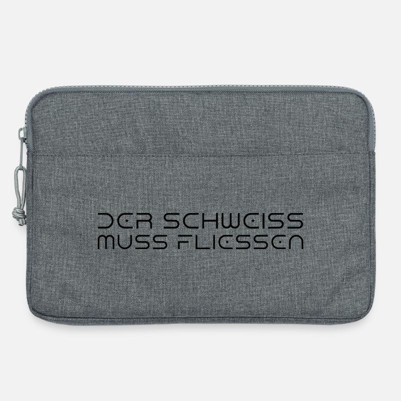 Der Schweiß muss fließen - Laptoptasche 13" - Grau meliert