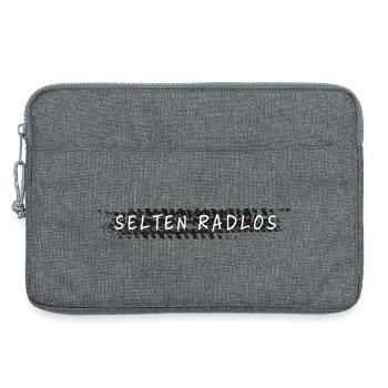 selten radlos fahrrad reifenspuren geschenk - Laptoptasche 13" - Grau meliert - Vorne