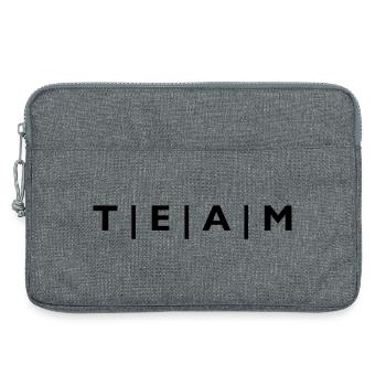ÉQUIPE à rayures - Sacoche pour ordinateur portable 13 pouces - gris chiné - Devant