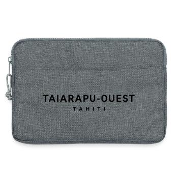 Taiarapu West Tahiti Typography - Laptop bag 13" - heather grey - Front
