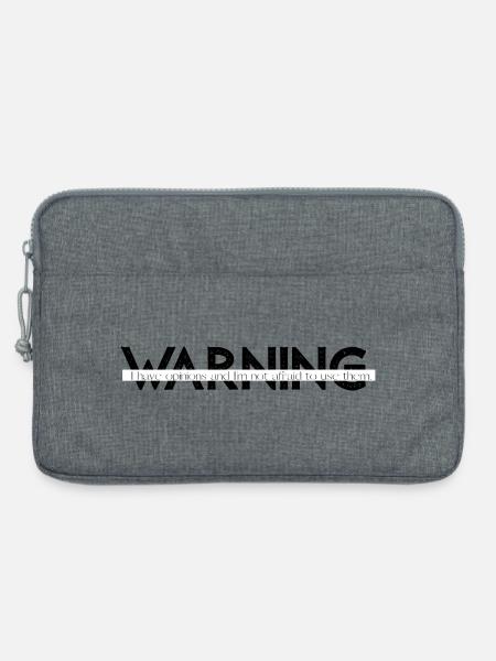 Warnung Lustig Fett Statement Design - Laptoptasche 13" - Grau meliert