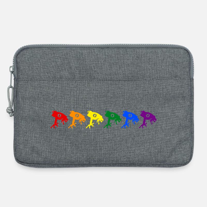 Rainbow Frogs - Laptop bag 13" - heather grey
