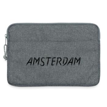 Amsterdam Brushstroke Script Black - Sacoche pour ordinateur portable 13 pouces - gris chiné - Devant