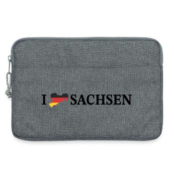 I love Sachsen Deutschland - Laptoptasche 13" - Grau meliert - Vorne