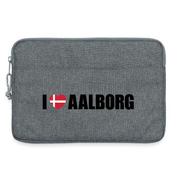 J’adore Aalborg, Danemark - Sacoche pour ordinateur portable 13 pouces - gris chiné - Devant