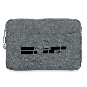 Everything is fine - Laptoptasche 13" - Grau meliert - Vorne