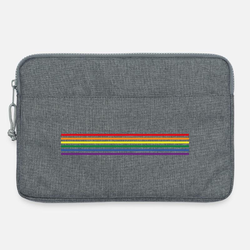 Rainbow-Flag (minimalistic) - Laptop bag 13" - heather grey