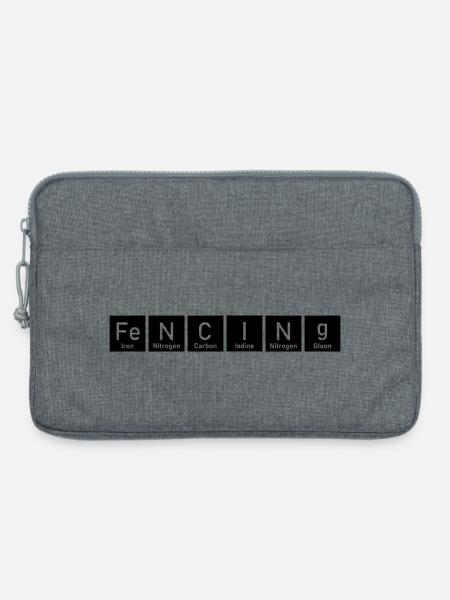 Fechten Periodensystem - Laptoptasche 13" - Grau meliert