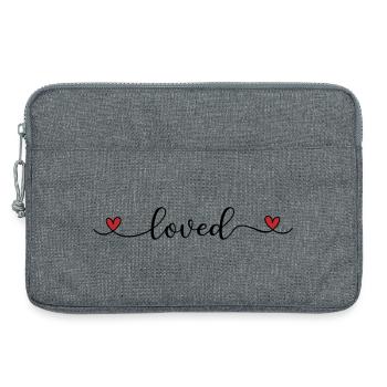 loved Heart Design - Laptop bag 13" - heather grey - Front