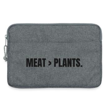 MEAT > PLANTS | Carnivore | Meat Based Statement - Laptoptasche 13" - Grau meliert - Vorne