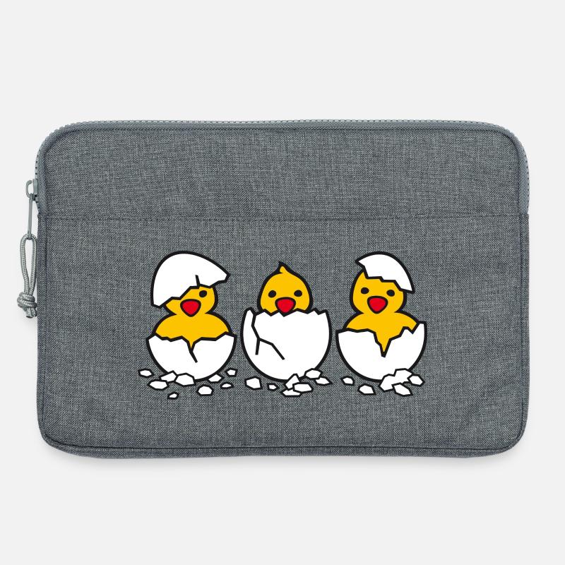 Drei aus dem Ei (d) - Laptoptasche 13" - Grau meliert