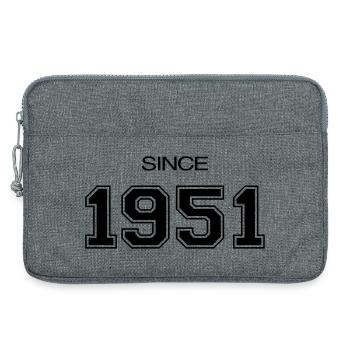 1951 Geburtstagsgeschenk - Laptoptasche 13" - Grau meliert - Vorne