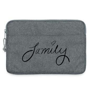 famille - Sacoche pour ordinateur portable 13 pouces - gris chiné - Devant
