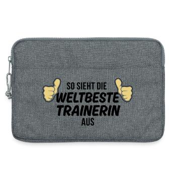 die weltbeste trainerin - Laptoptasche 13" - Grau meliert - Vorne
