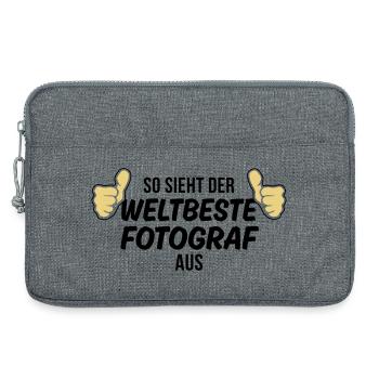der weltbeste fotograf - Laptoptasche 13" - Grau meliert - Vorne