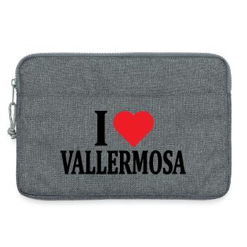 T-shirt I love Vallermosa t-shirt gift idea - Laptop bag 13" - heather grey - Front