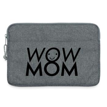 Wow Mom - Laptoptasche 13" - Grau meliert - Vorne