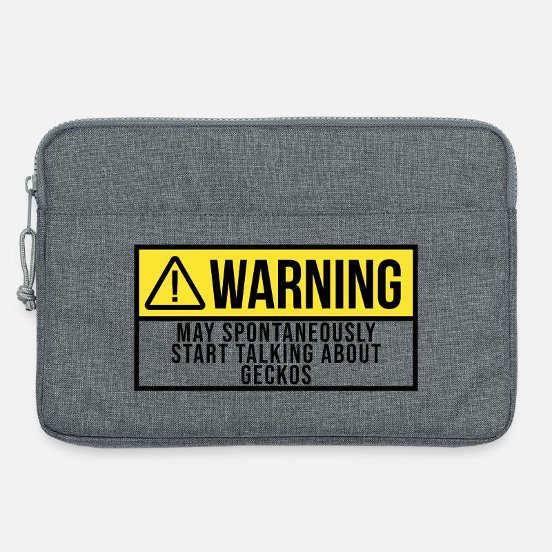 May Spontaneously Start Talking About Geckos - Laptop bag 13" - heather grey