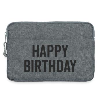 Happy Birthday - Laptoptasche 13" - Grau meliert - Vorne