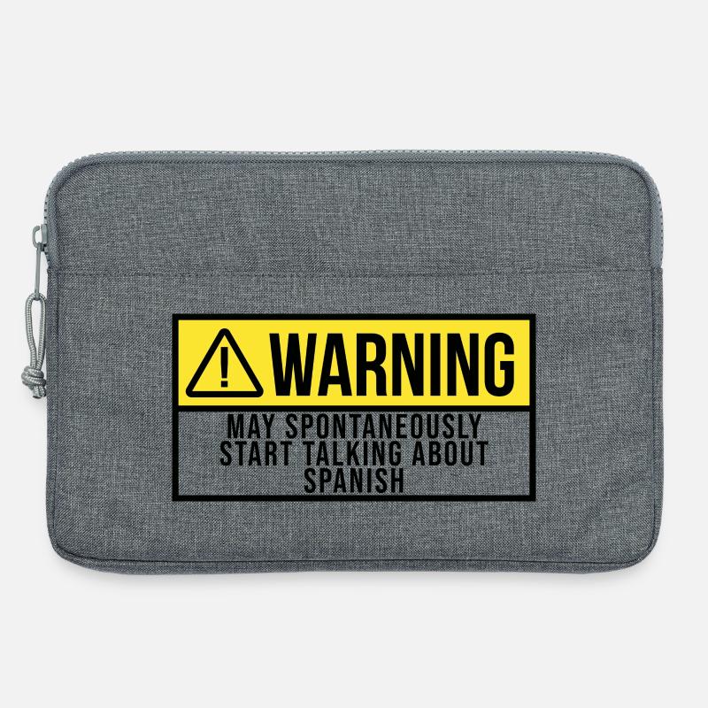 Spanisch - Laptoptasche 13" - Grau meliert