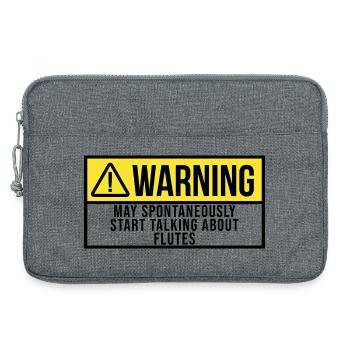 Flûte Flûte Flûte Flûte - Sacoche pour ordinateur portable 13 pouces - gris chiné - Devant