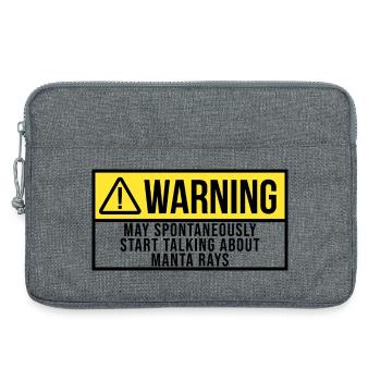 Manta Ray - Laptop bag 13" - heather grey - Front